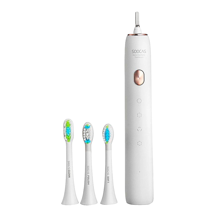 Электрическая зубная щетка Xiaomi Soocas Weeks X3U (в комплекте 2 доп. насадки) Белая - фото 2