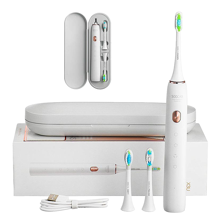 Электрическая зубная щетка Xiaomi Soocas Weeks X3U (в комплекте 2 доп. насадки) Белая - фото 5