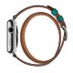 Ремешок кожаный HM Style Double Tour для Apple Watch 38/40 mm Зеленый - Изображение 40636