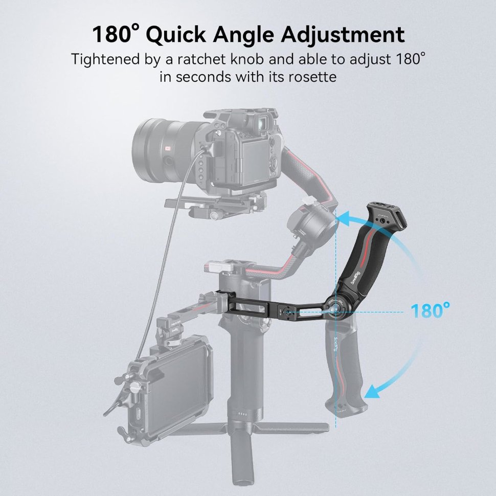 Плечевой ремень с рукояткой SmallRig 4383 Weight-Reducing Sling Handgrip для DJI RS3/RS3Pro/RS2 - фото 7