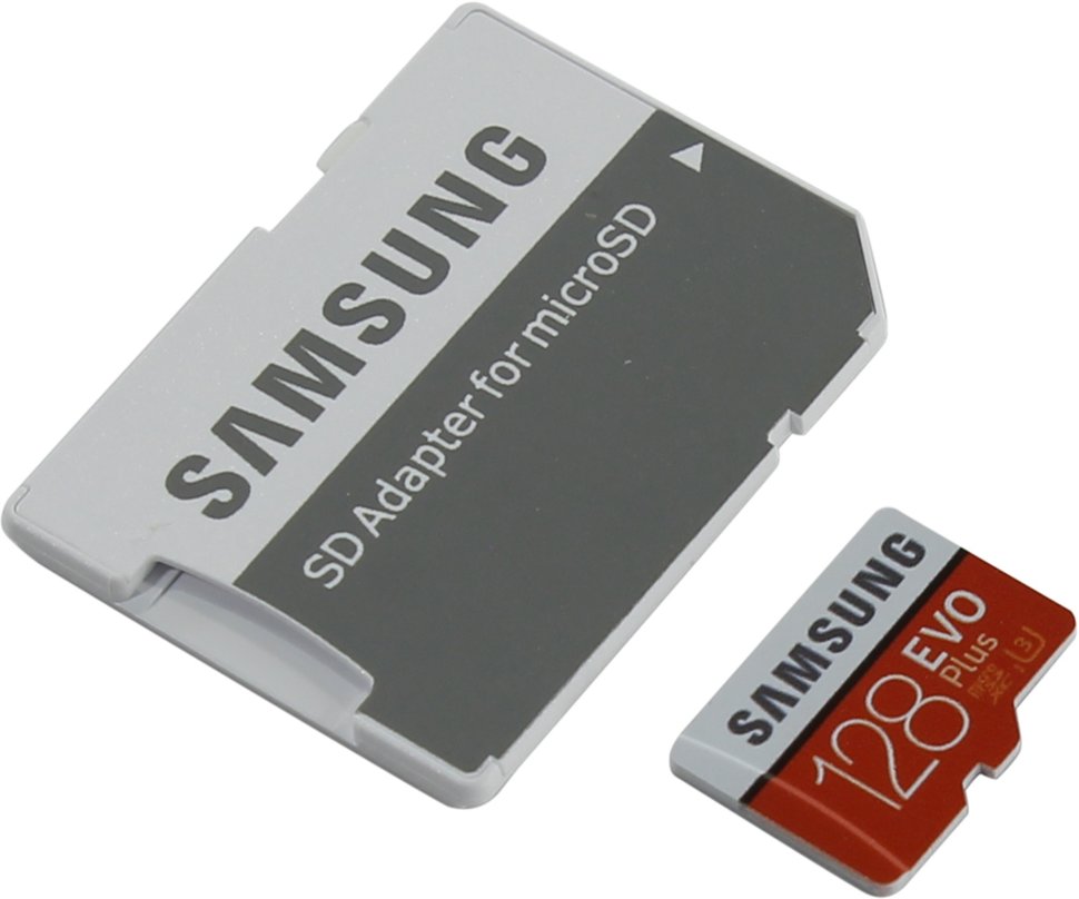 Карта памяти Samsung EVO Plus microSDXC 128Gb Class10 UHS-I U3 + SD Adapter MB-MC128HA/RU - фото 4
