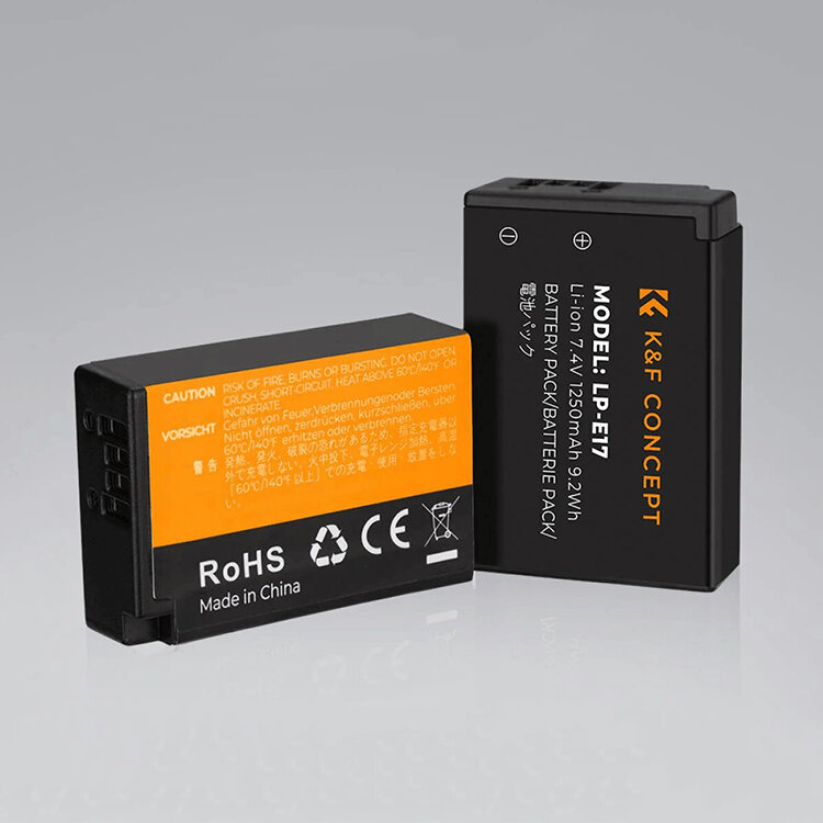 2 аккумулятора LP-E17 + зарядное устройство K&F Concept KF28.0014 - фото 5