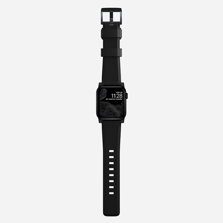 Ремешок Nomad Rugged Strap V.2 для Apple Watch 38/40мм Чёрный с чёрной фурнитурой NM1A31BN00 - фото 3