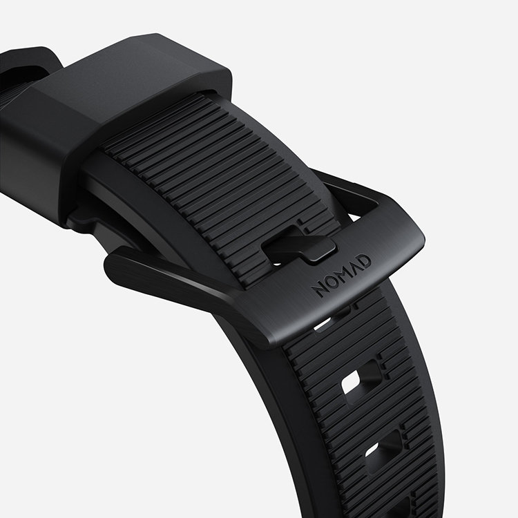 Ремешок Nomad Rugged Strap V.2 для Apple Watch 38/40мм Чёрный с чёрной фурнитурой NM1A31BN00 - фото 4