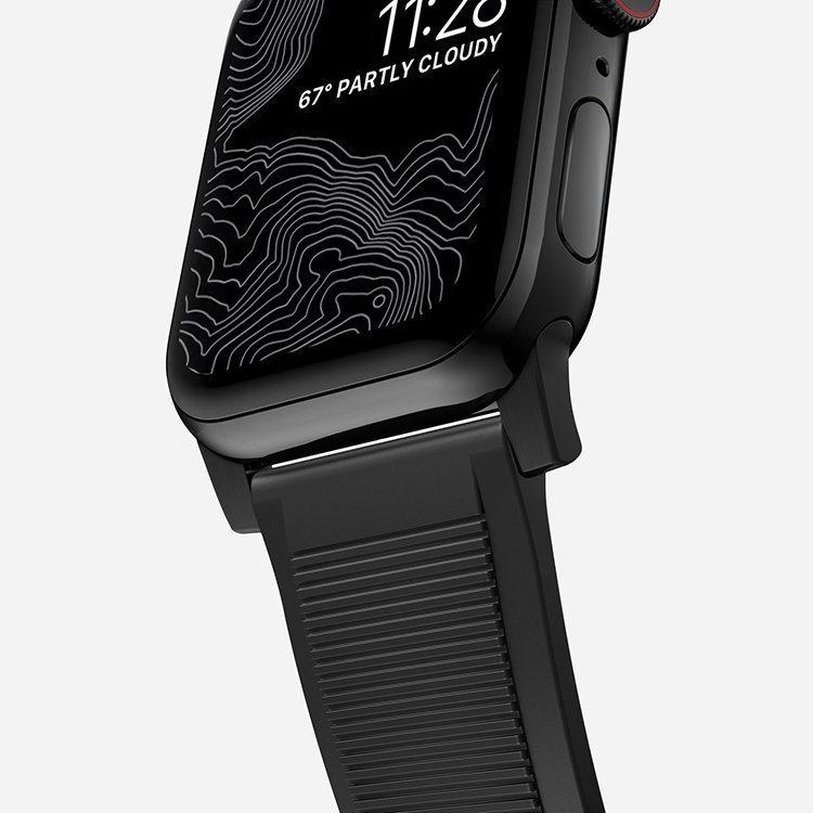 Ремешок Nomad Rugged Strap V.2 для Apple Watch 38/40мм Чёрный с чёрной фурнитурой NM1A31BN00 - фото 5