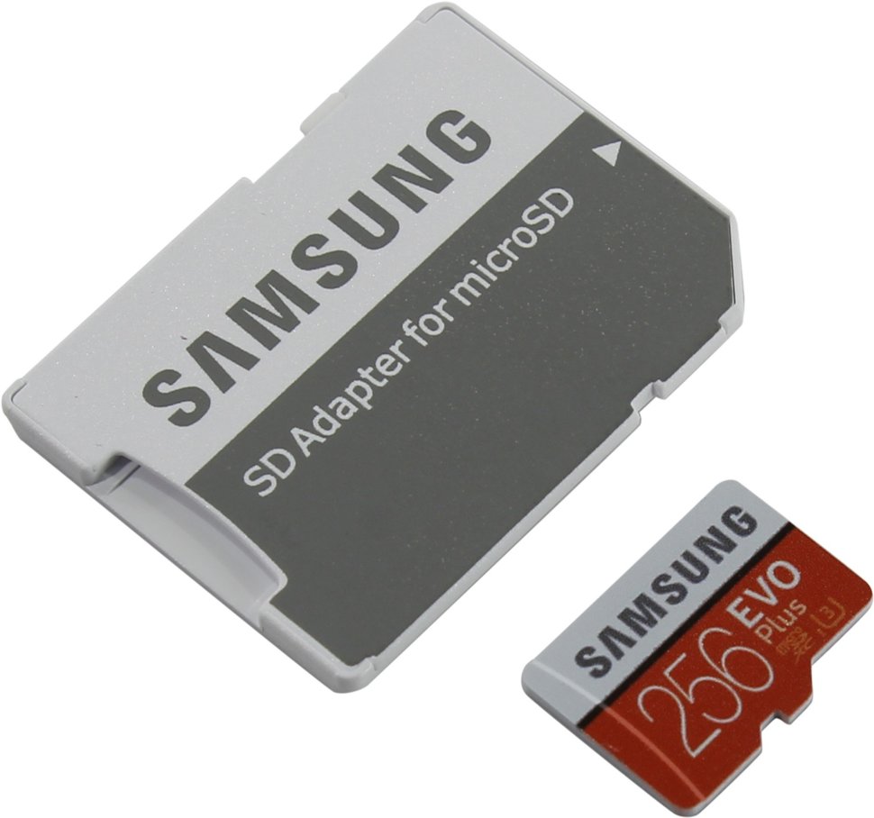 Карта памяти Samsung EVO Plus microSDXC 256Gb Class10 UHS-I U3 + SD Adapter MB-MC256HA/RU - фото 4