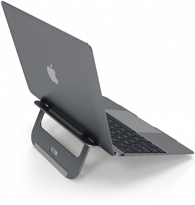 Подставка Satechi Aluminum Portable & Adjustable Laptop Stand для Apple MacBook Серый космос ST-ALTSM блок питания pitatel для apple macbook 85w magsafe2