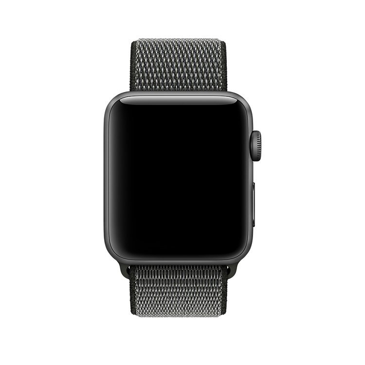 Ремешок Special case Nylon Sport для Apple Watch 38/40 мм Черно-Серый
