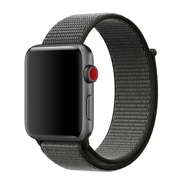 Ремешок Special case Nylon Sport для Apple Watch 38/40 мм Черно-Серый 