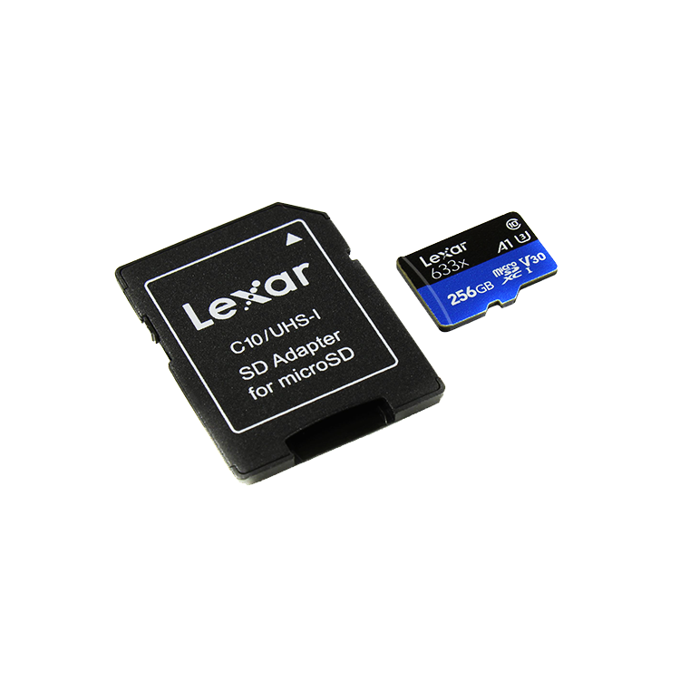 Карта памяти Lexar  microSDXC 256Gb A1 V30 UHS-I U3 + SD Adapter LSDMI256BB633A - фото 1