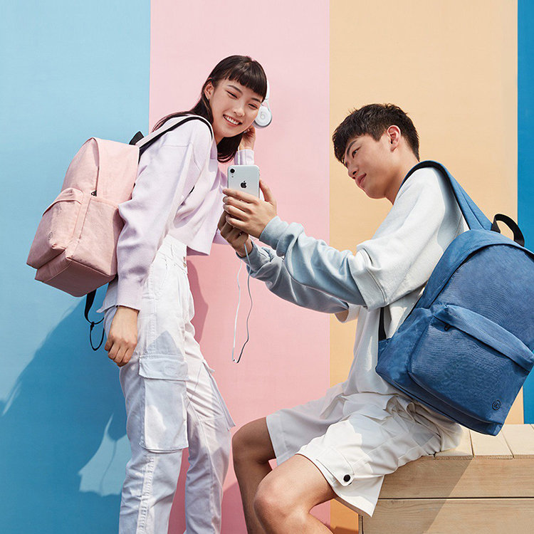 Рюкзак Xiaomi 90 Points Youth College Светло голубой - фото 6