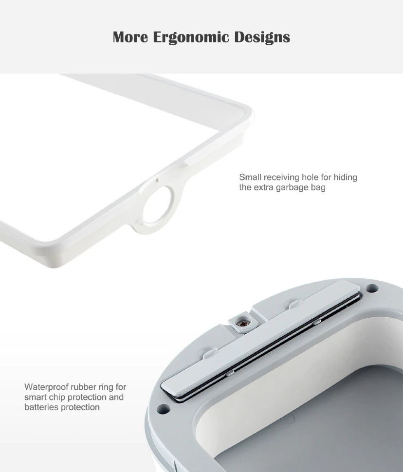 Мусорное ведро Xiaomi Ninestars Waterproof Sensor Trash Can 7л Белое DZT-7-2S - фото 6