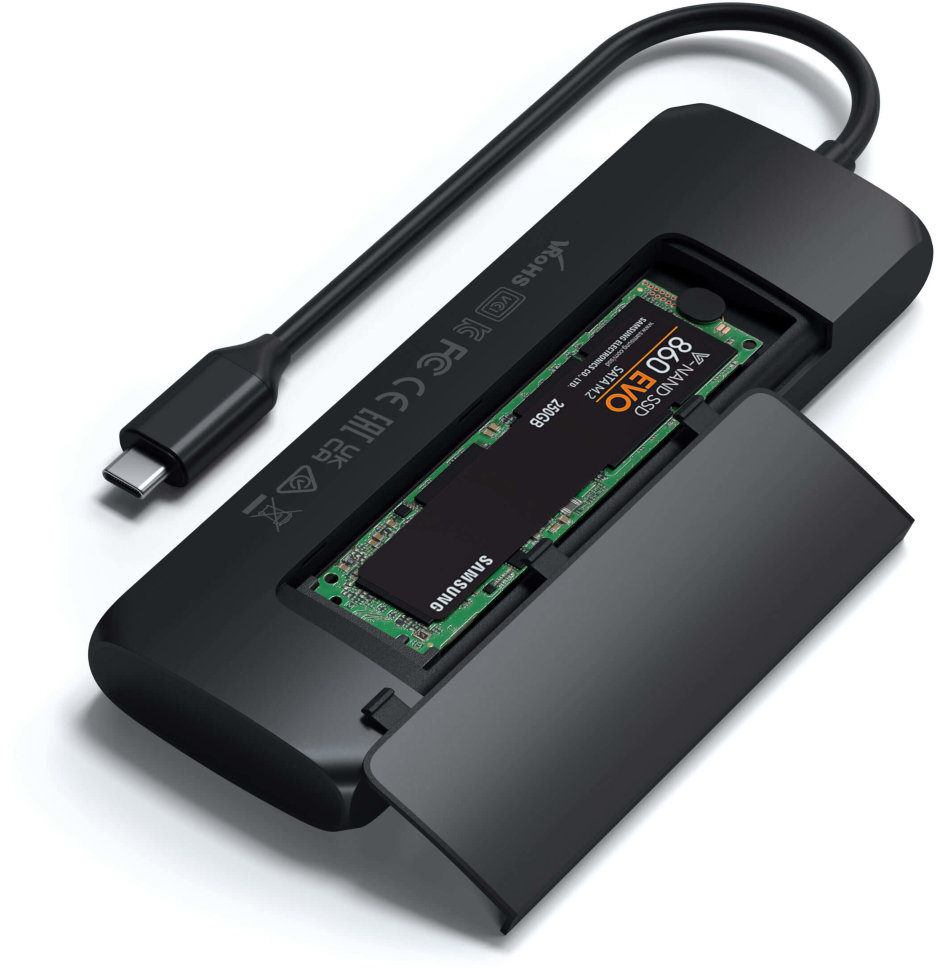 Хаб Satechi USB-C Hybrid Multiport Adapter Черный ST-UCHSEK - фото 4