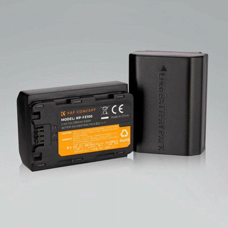2 аккумулятора NP-FZ100 + зарядное устройство K&F Concept KF28.0016 - фото 3