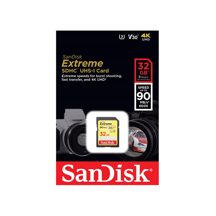 Карта памяти SanDisk Extreme Plus SDHC 32Gb UHS-I U3 SDSDXWF-032G-GNCIN - фото 1