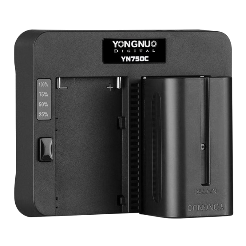 Зарядное устройство двойное Yongnuo YN750C для NP-F зарядное устройство nitecore ums2 18650 21700 на 2 акб intellicharge v2 совместимо с li ion imr и ni mh ni cd аккумуляторами с автоматическим определением