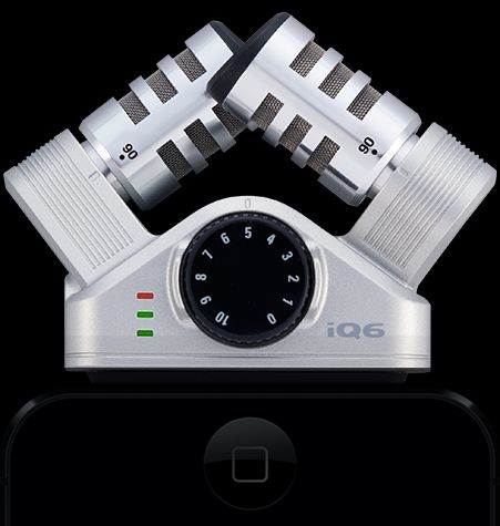 Микрофон Zoom IQ6 iOS zoom h5 professional handheld digital recorder four track portable recorder h4n upgraded version recording pen