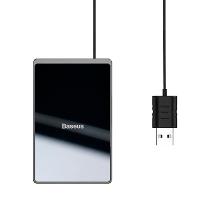 Беспроводная зарядка Baseus Card Ultra-thin 15 Вт Черная WX01B-01 - фото 1