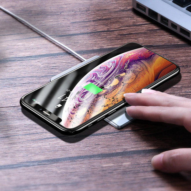 Беспроводная зарядка Baseus Card Ultra-thin 15 Вт Черная WX01B-01 - фото 4