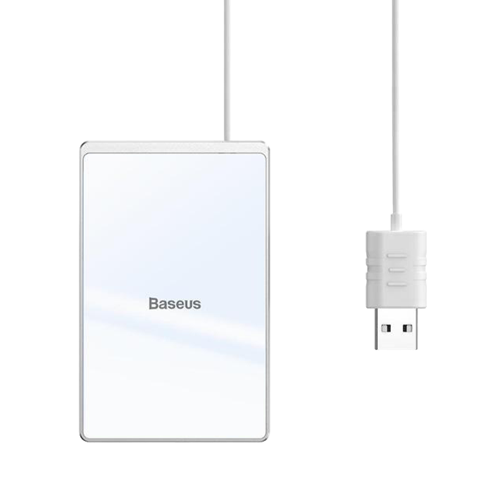 Беспроводная зарядка Baseus Card Ultra-thin 15 Вт  Белая WX01B-S2 - фото 1