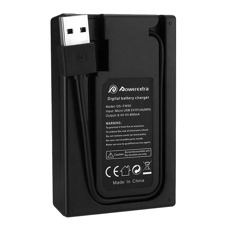 2 аккумулятора + зарядное устройство Powerextra NP-FW50 CO-7131 - фото 3