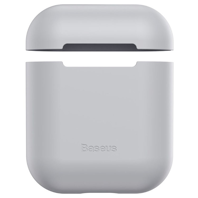 Чехол Baseus Case для Apple Airpods Серый WIAPPOD-BZ0G - фото 2