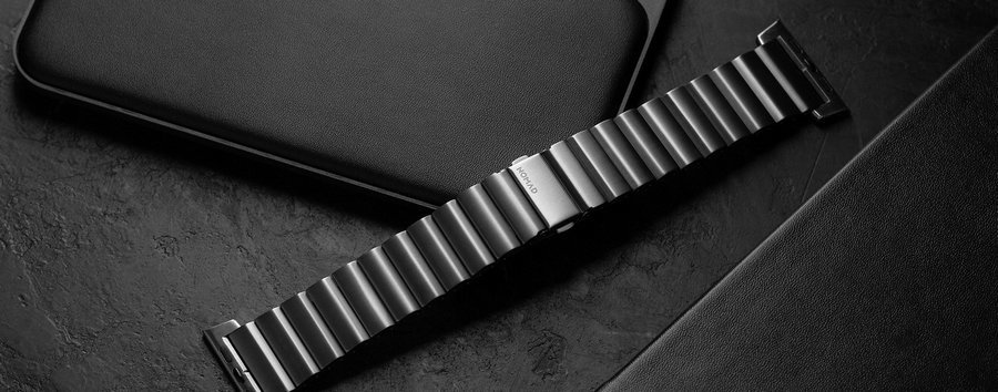 Браслет Nomad Titanium Band для Apple Watch 42/44 мм Чёрный NM1A44B000
