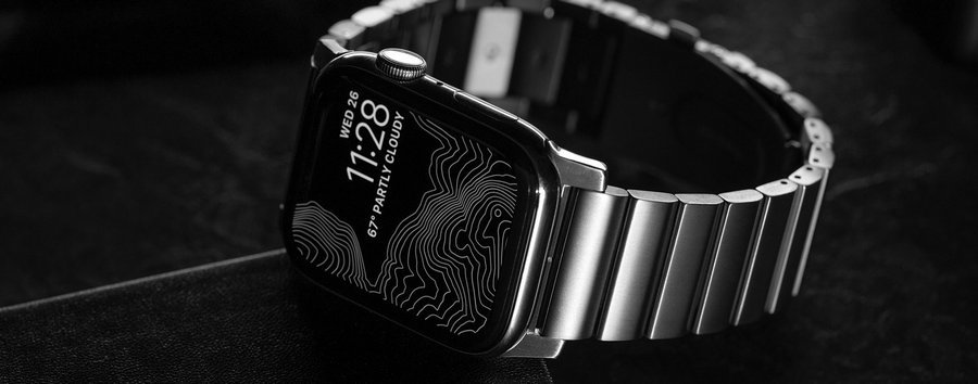 Браслет Nomad Titanium Band для Apple Watch 42/44 мм Чёрный NM1A44B000 - фото 2