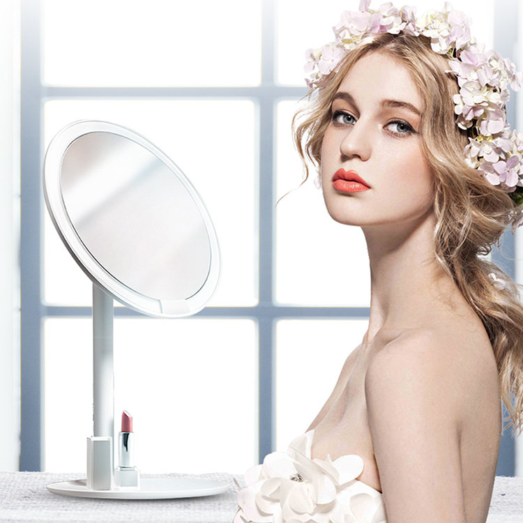 Зеркало для макияжа Amiro HD Daylight Mirror Розовое - фото 5