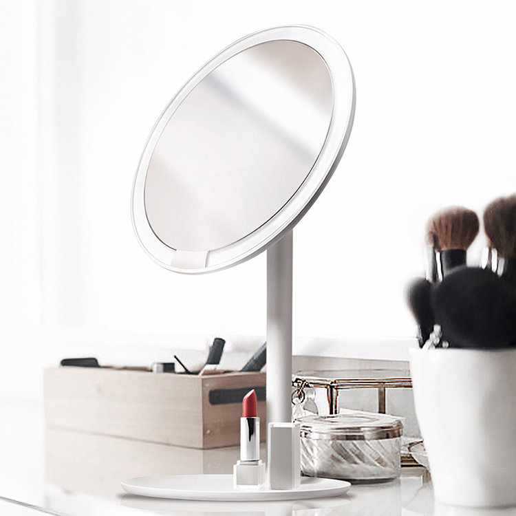 Зеркало для макияжа Amiro HD Daylight Mirror Розовое - фото 9