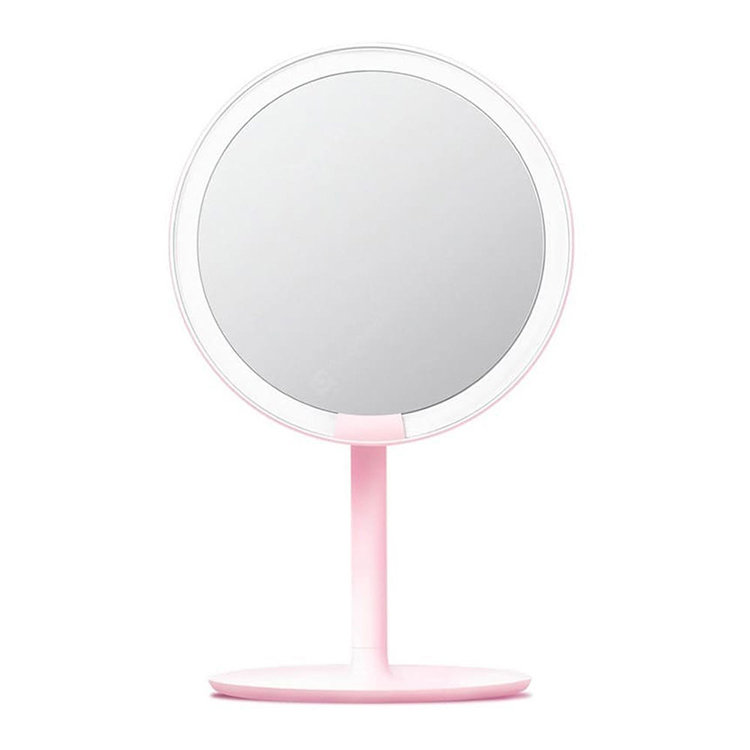Зеркало для макияжа Amiro HD Daylight Mirror Розовое - фото 6