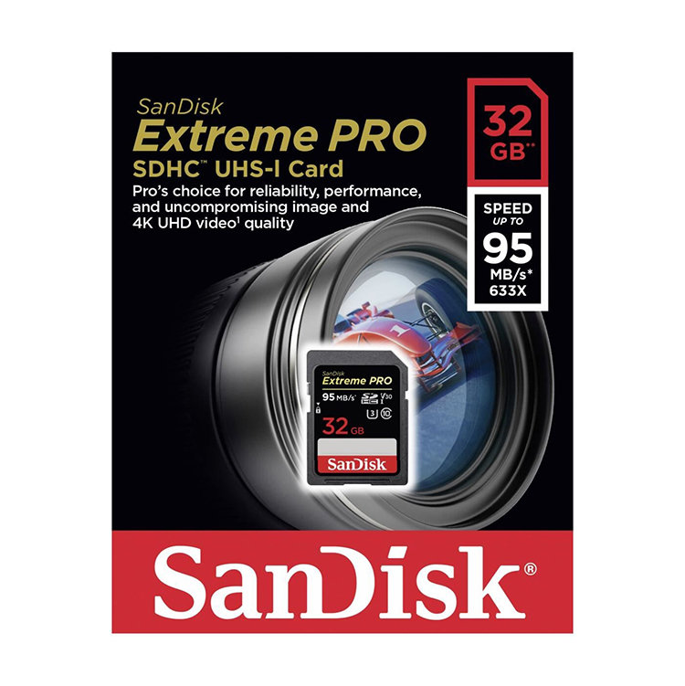 Карта памяти SanDisk Extreme Pro SDHC 32Gb UHS-I U3 SDSDXXG-032G-GN4IN