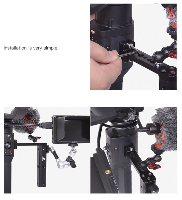 Рукоятка DigitalFoto VISIONNH для крепления дополнительного оборудования на Ronin-S ремень с креплением digitalfoto spider ronin s crane 2 rs ms01 spider