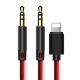 AUX кабель Baseus L33 Lightning+3.5 mm - 3.5mm 120 см Красный - Изображение 90252