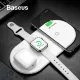 Беспроводная зарядка Baseus Smart 3in1 Phone+Watch+Pods (18W MAX) Белая - Изображение 96247