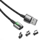 Кабель Baseus Zinc Magnetic Cable Kit (Lightning+Type-C+microUSB) 1м Чёрный - Изображение 106551