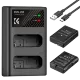 2 аккумулятора EN-EL14 + зарядное устройство K&F Concept KF28.0020 - Изображение 233629