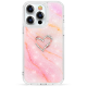 Чехол PQY Shell для iPhone 13 Pro Розовый мрамор - Изображение 210386